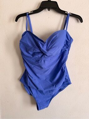 Catalina Royal Blue Twist-Front One-Piece Swimsuit